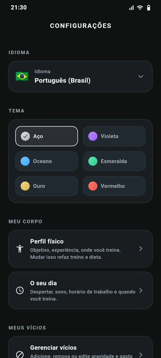 Configurações